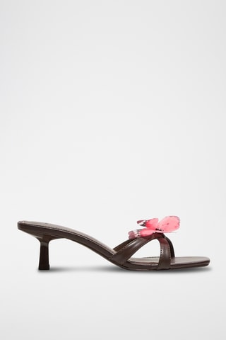 Sandalias de tacón - Marrón y rosa