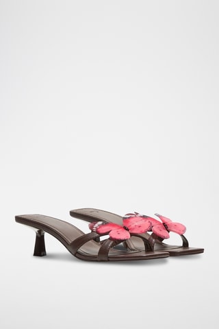 Sandalias de tacón - Marrón y rosa