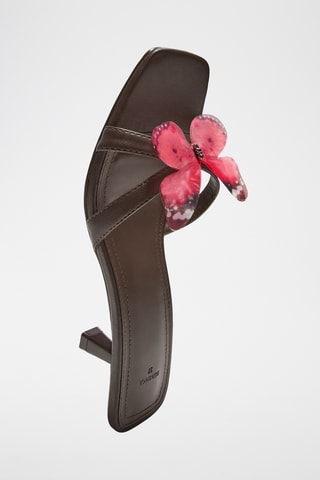 Sandalias de tacón - Marrón y rosa