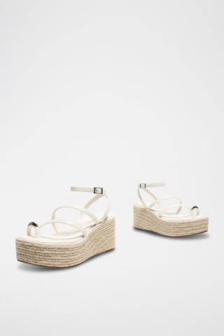 Sandalias de cuña - Blanco