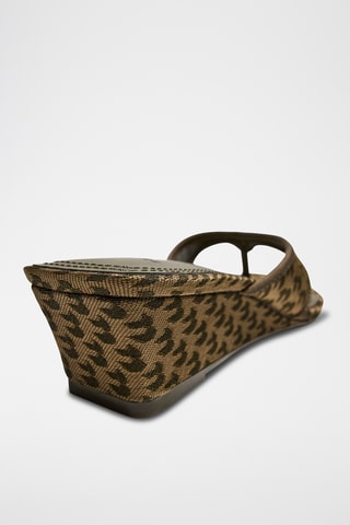 Sandalias de cuña - Marrón