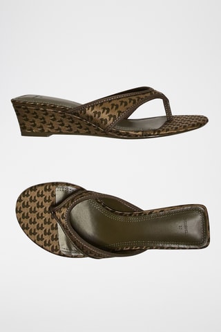 Sandalias de cuña - Marrón