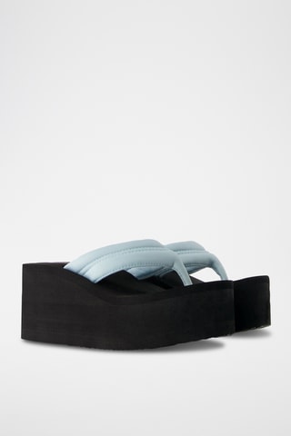 Sandalias de cuña - Celeste
