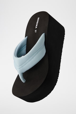 Sandalias de cuña - Celeste