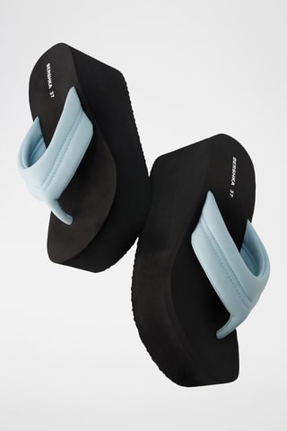 Sandalias de cuña - Celeste