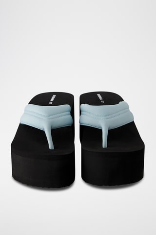 Sandalias de cuña - Celeste