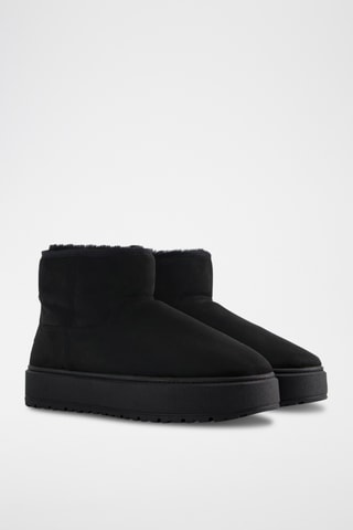 Botas forradas con plataforma - Negro