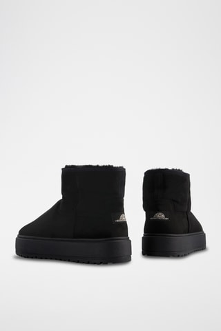 Botas forradas con plataforma - Negro