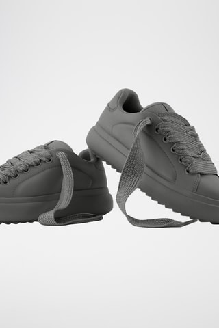 Zapatillas con plataforma - Gris oscuro