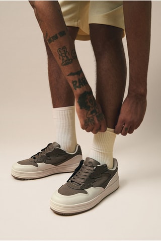 Zapatillas - Blanco y marrón