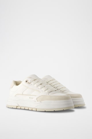 Zapatillas - Blanco y beige