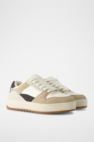 Zapatillas - Blanco y beige