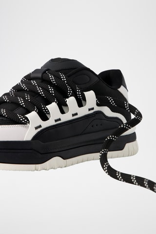 Zapatillas con plataforma - Negro y blanco