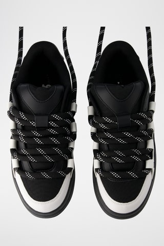 Zapatillas con plataforma - Negro y blanco