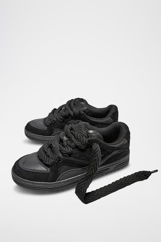 Zapatillas de piel - Negro