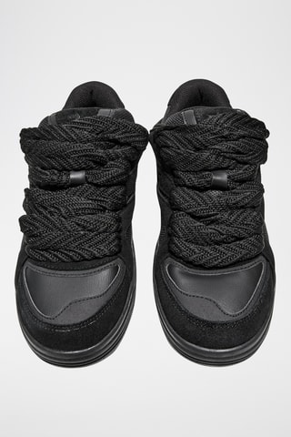 Zapatillas de piel - Negro