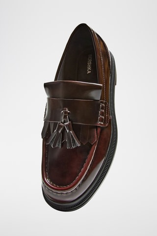 Mocasines con brillo - Burdeos