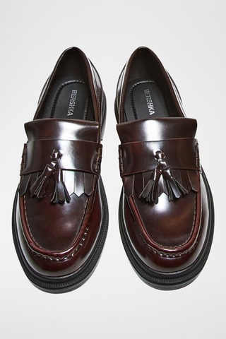 Mocasines con brillo - Burdeos