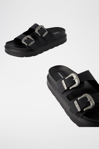 Sandalias con plataforma - Negro