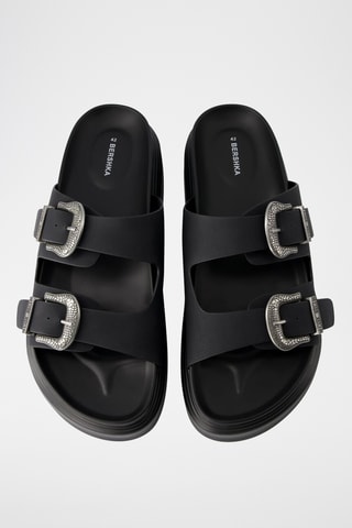 Sandalias con plataforma - Negro