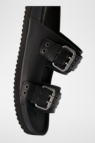 Sandalias de piel - Negro