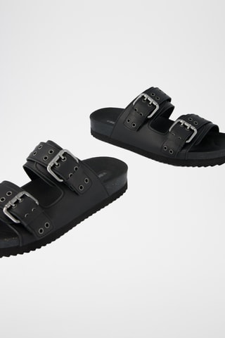 Sandalias de piel - Negro