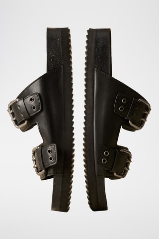 Sandalias de piel - Negro