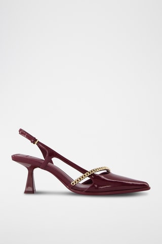 Zapatos con brillo de tacón - Burdeos