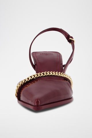 Zapatos con brillo de tacón - Burdeos