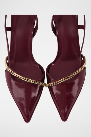Zapatos con brillo de tacón - Burdeos