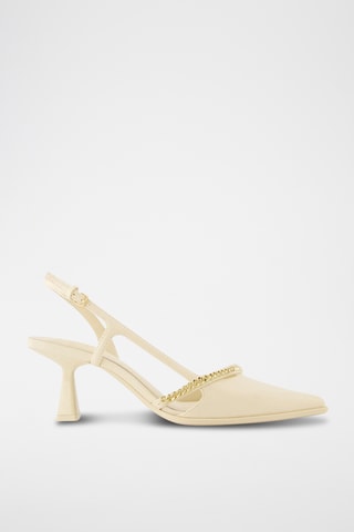Zapatos con brillo de tacón - Crudo