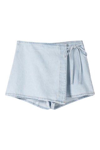 Falda pantalón vaquero - Azul claro