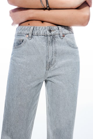 Vaquero wide leg - Gris claro