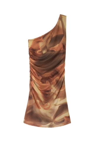 Vestido asimétrico - Beige