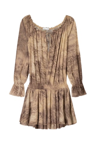 Vestido evasé - Beige