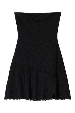 Vestido bustier de encaje - Negro