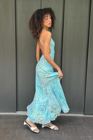 Vestido largo - Verde agua