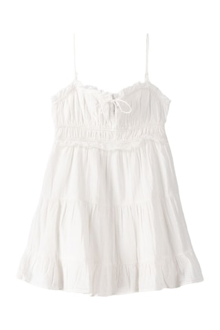 Vestido evasé - Blanco