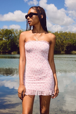 Vestido bustier - Rosa