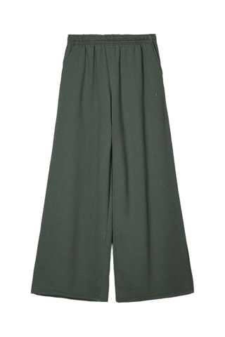 Pantalón wide leg de tiro alto - Caqui