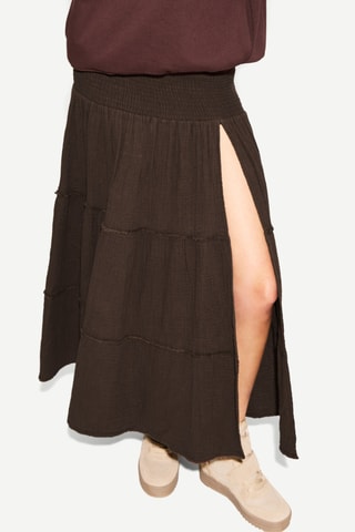 Falda larga - Marrón