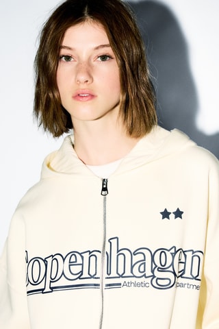 Sudadera con capucha - Mostaza