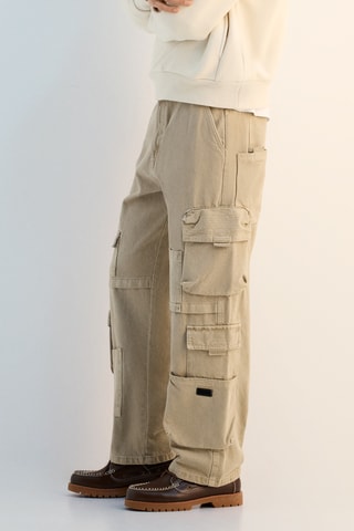 Pantalón baggy - Beige