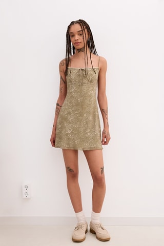 Vestido trapecio - Caqui