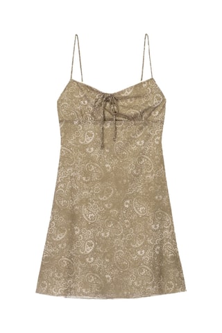 Vestido trapecio - Caqui