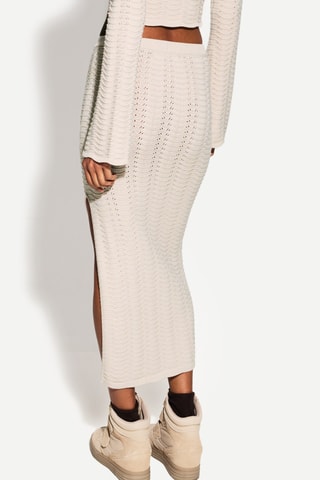 Falda midi - Beige