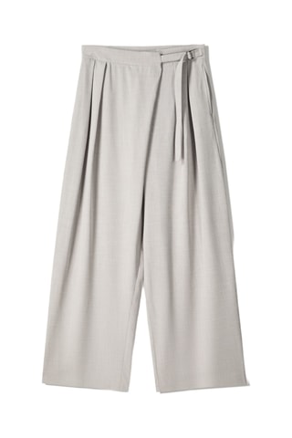 Pantalón de tiro alto - Gris claro