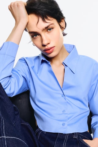 Camisa corta - Azul claro