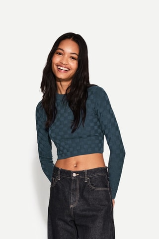 Crop top - Azul petróleo