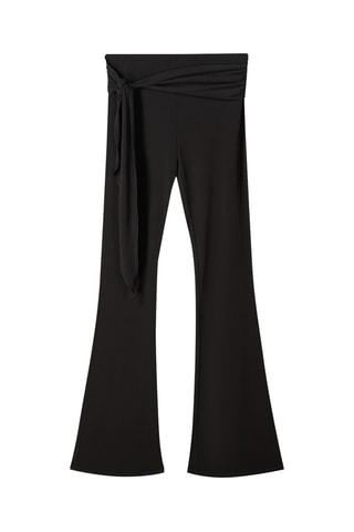 Pantalón flare de tiro alto - Negro